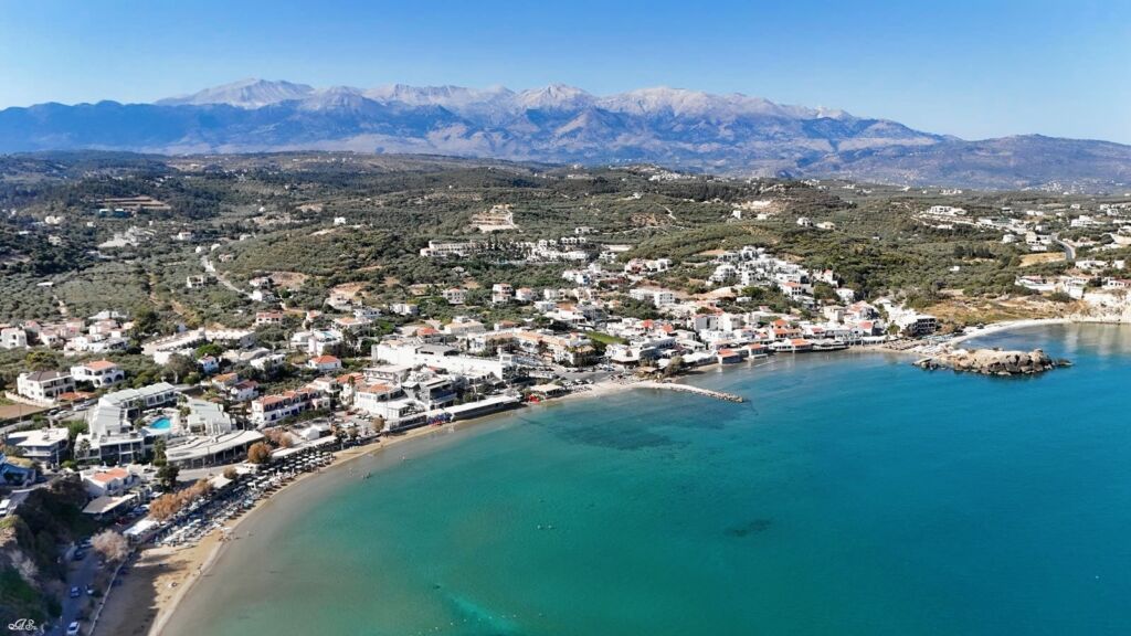 default Beachfront one-bedroom apartment with White Mountains view in Almyrida