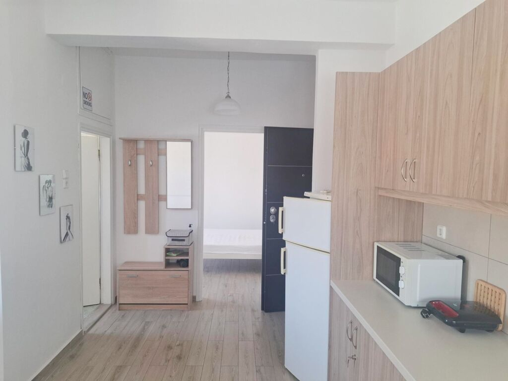 1 Beachfront one-bedroom apartment with White Mountains view in Almyrida