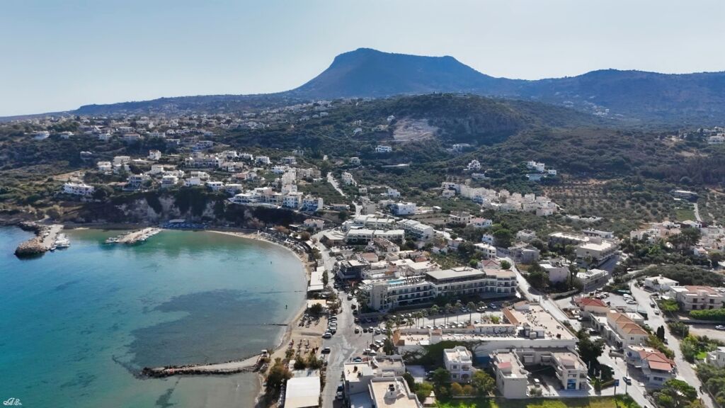 default Beachfront one-bedroom apartment with White Mountains view in Almyrida