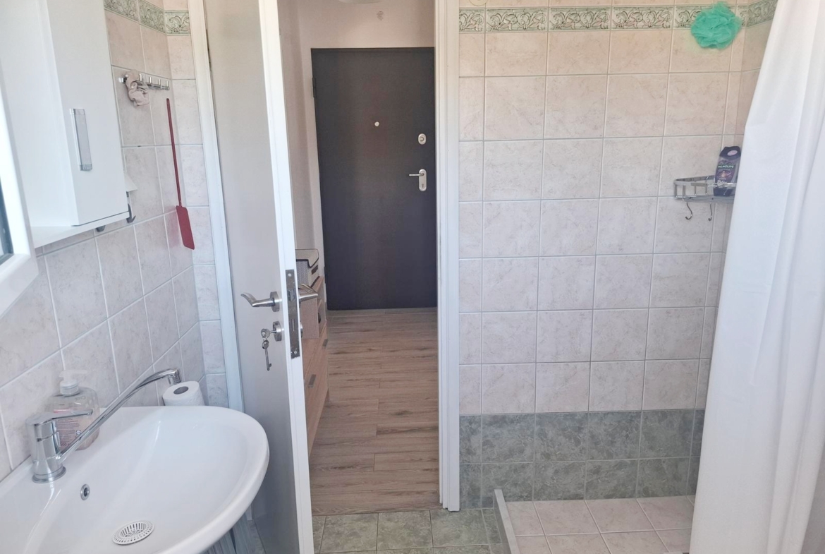 Beachfront one-bedroom apartment with White Mountains view in Almyrida