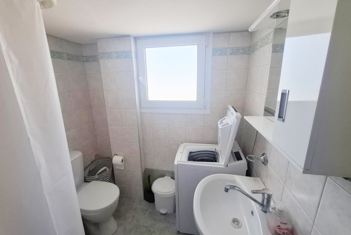 Beachfront one-bedroom apartment with White Mountains view in Almyrida