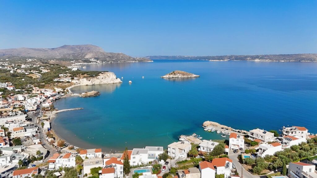 default Beachfront one-bedroom apartment with White Mountains view in Almyrida