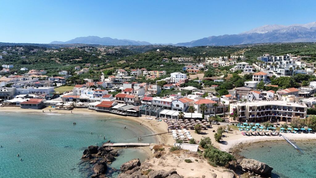 default Beachfront one-bedroom apartment with White Mountains view in Almyrida