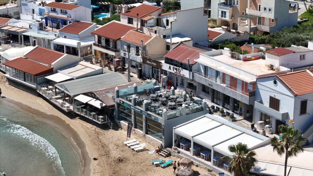 default Beachfront one-bedroom apartment with White Mountains view in Almyrida