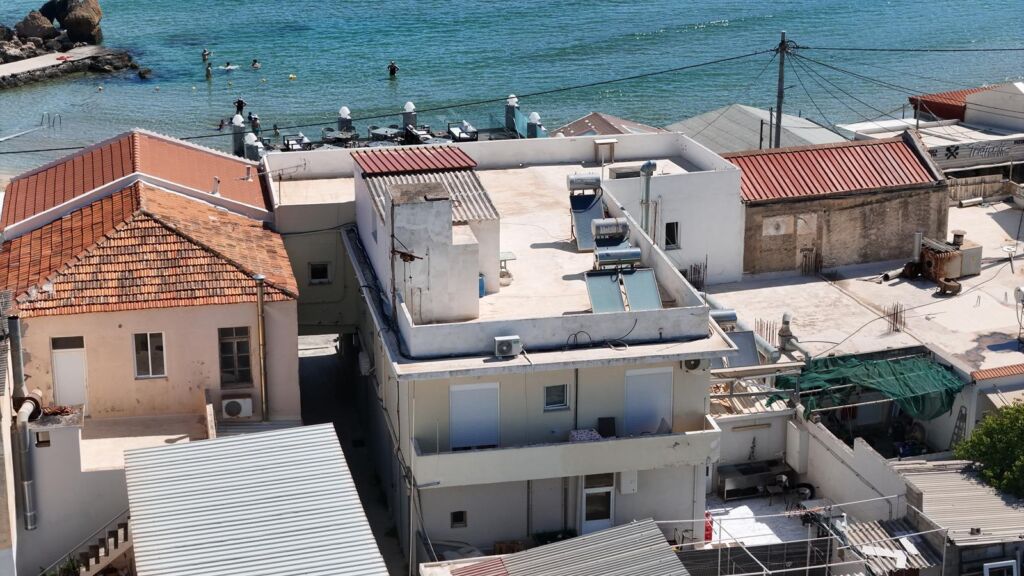 default Beachfront one-bedroom apartment with White Mountains view in Almyrida