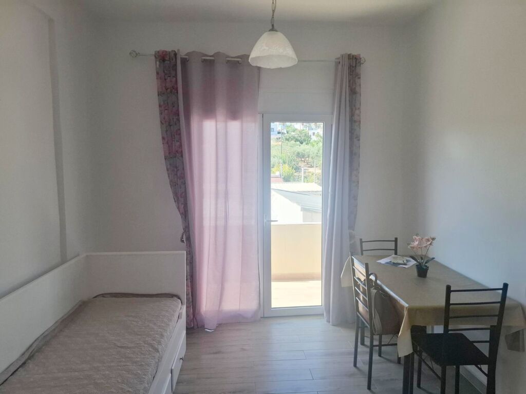 5 Beachfront one-bedroom apartment with White Mountains view in Almyrida