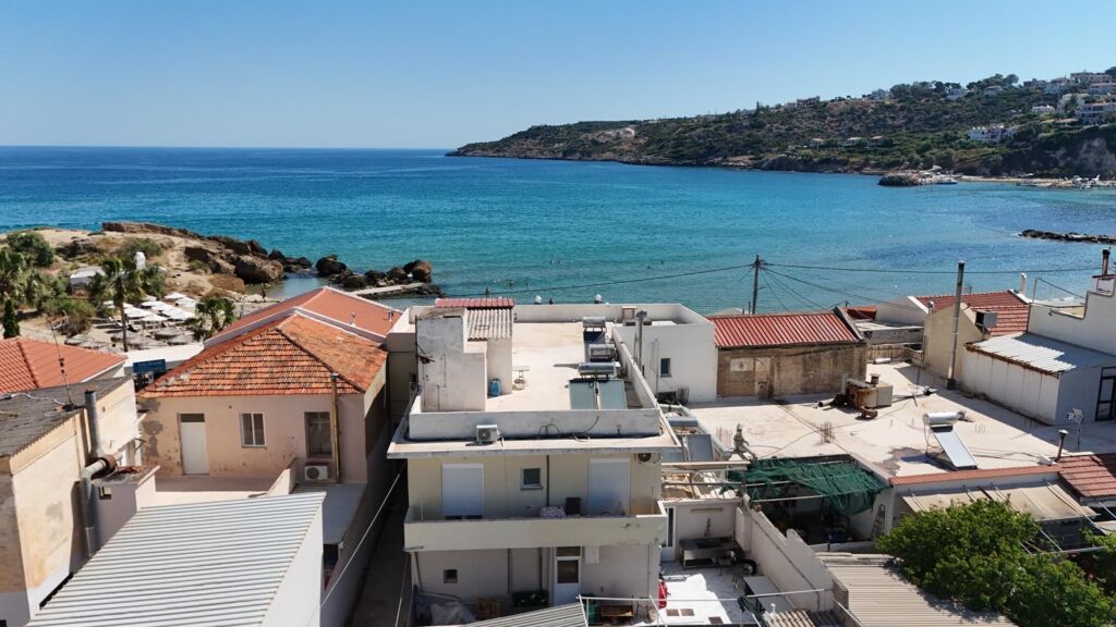 default Beachfront one-bedroom apartment with White Mountains view in Almyrida