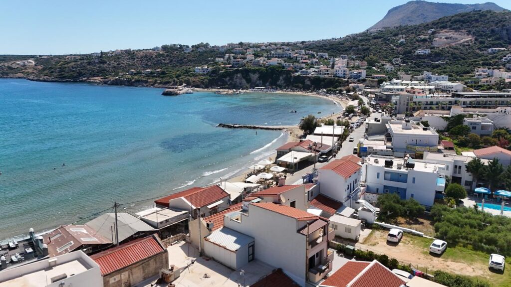 default Beachfront one-bedroom apartment with White Mountains view in Almyrida