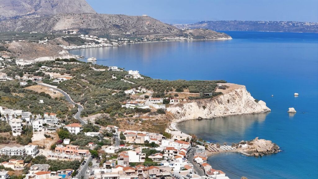 default Beachfront one-bedroom apartment with White Mountains view in Almyrida