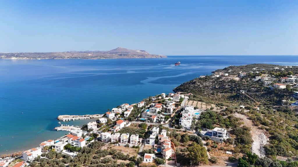 default Beachfront one-bedroom apartment with White Mountains view in Almyrida