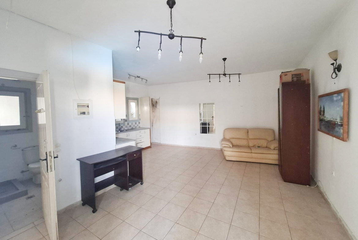 One-bedroom apartment with a shared pool & sea view within walking distance to the beach in Kalyves