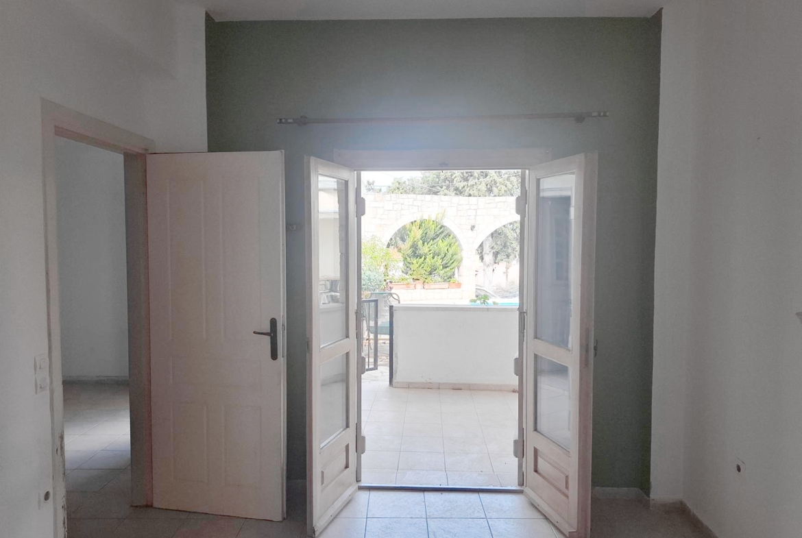 One-bedroom apartment with a shared pool & sea view within walking distance to the beach in Kalyves