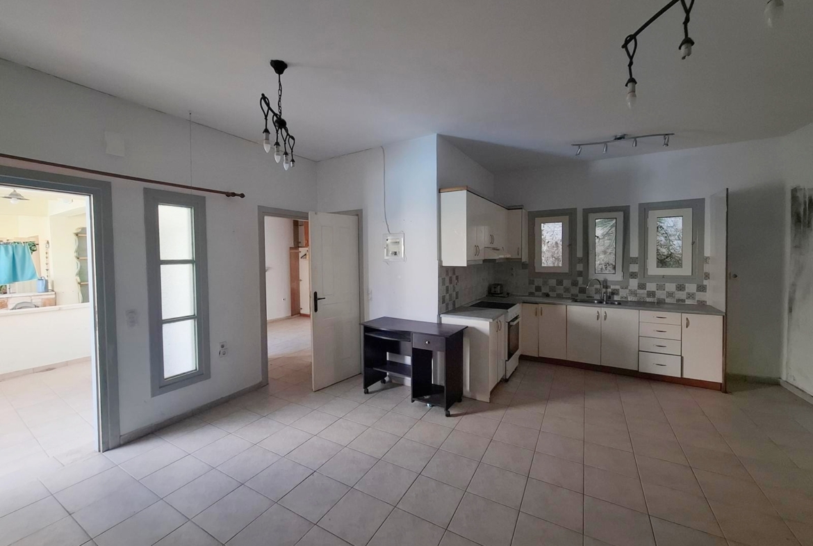 One-bedroom apartment with a shared pool & sea view within walking distance to the beach in Kalyves