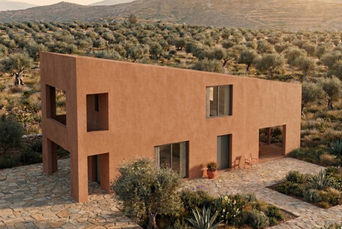 Newly built detached 2-bedroom house with White Mountains view in Gavalochori
