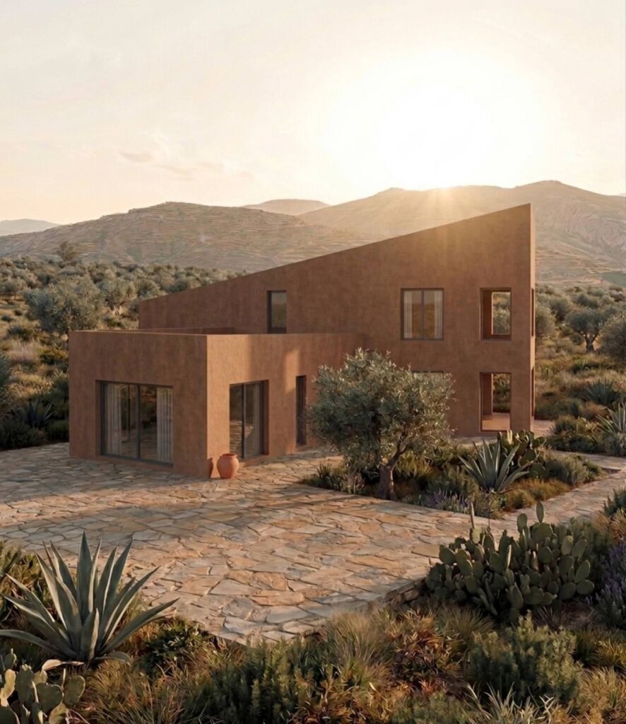Newly built detached 2-bedroom house with White Mountains view in Gavalochori